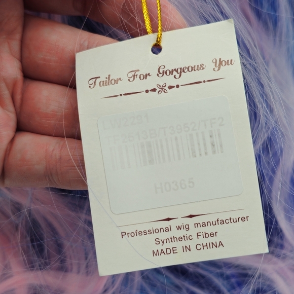 Tailor for Gorgeous You Pink & Purple Long Wavy Synthetic Wig - Picture 8 of 9